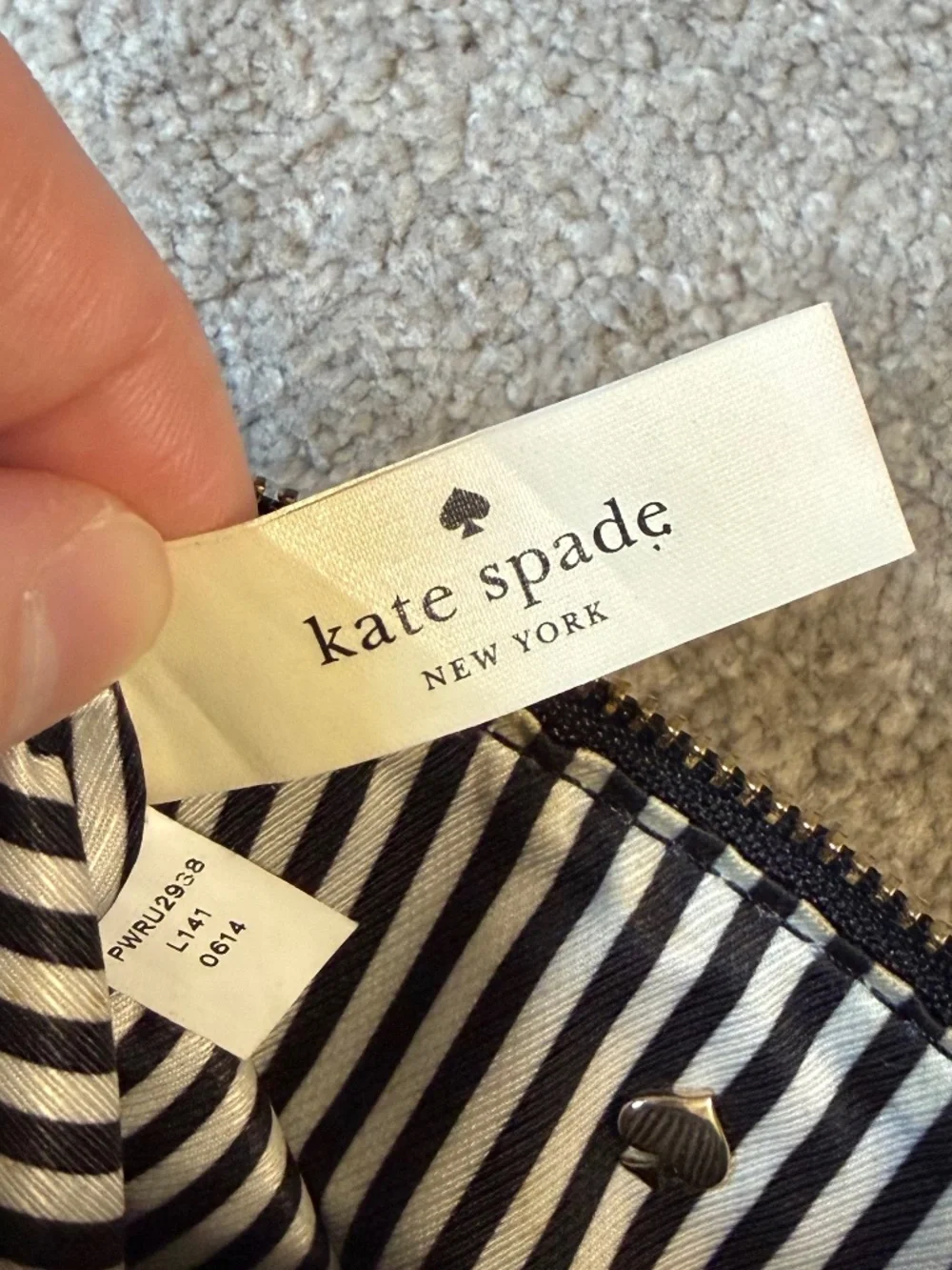 Kate Spade pebbled leather wristlet